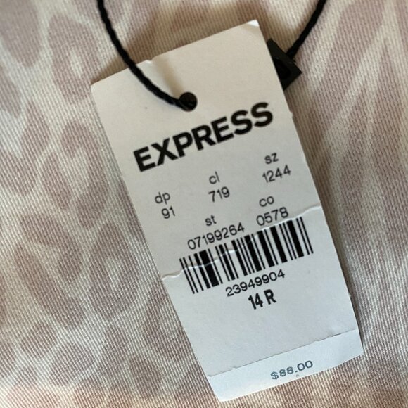 🎉HOST PICK🎉Express Cream and Tan Ankle Legging Mid Rise Size 14 NWT - Picture 10 of 12